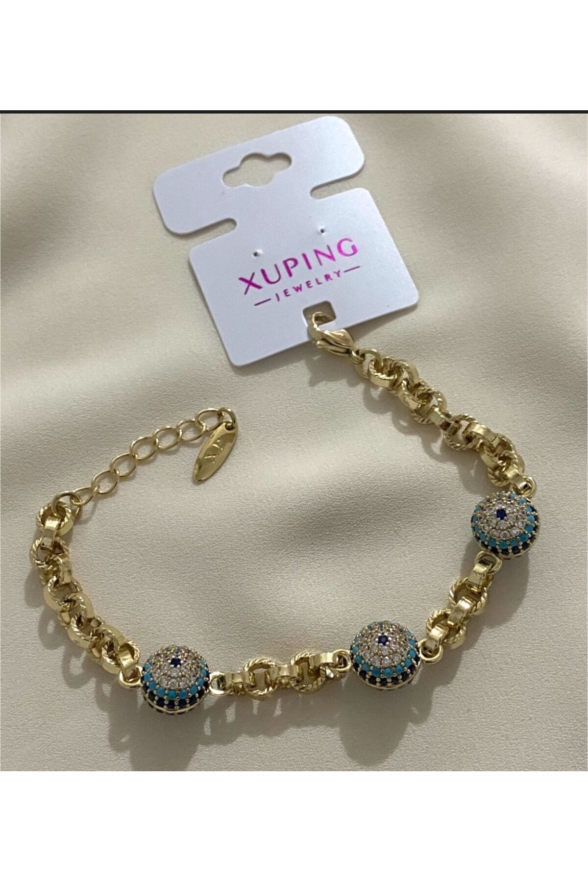 XUPİNG 14K Nazar Boncuklu Bileklik