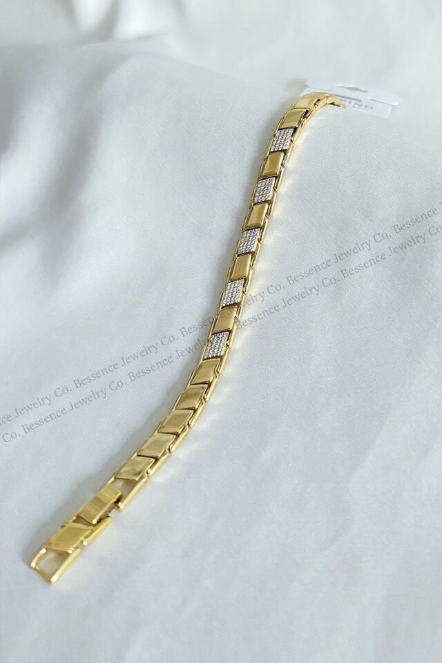 Xuping 14K Gold Kaplama Vector Model VIP Çelik Bileklik – 17+2CM AYARLANABİLİR