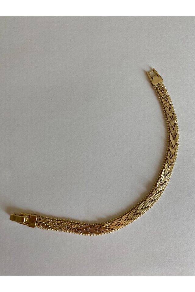 Xuping Özel Seri 14K V Desen Hasır Kuyumcu İşçiliği Gold Bileklik
