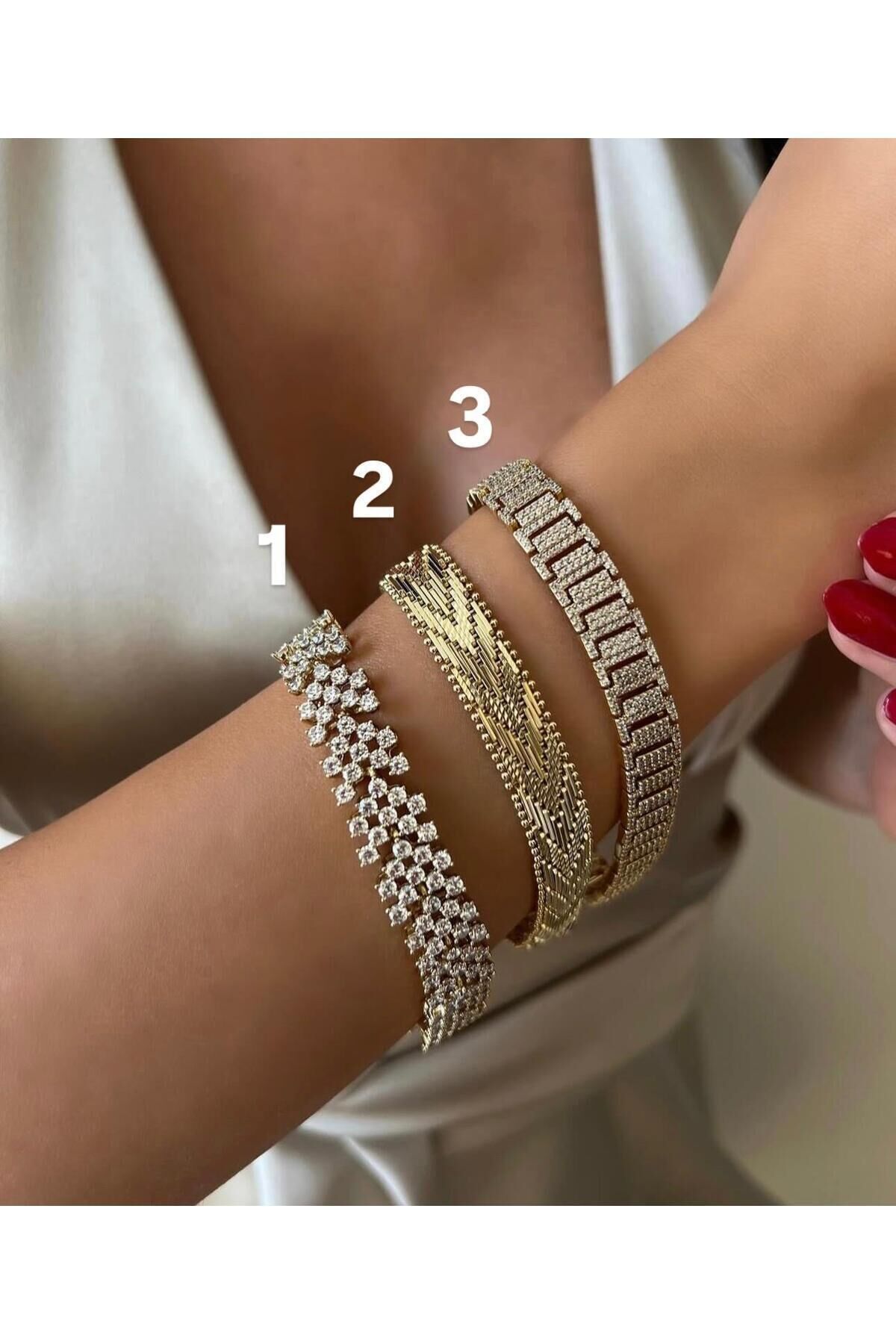 XUPİNG 14 K ALTIN RENGİ VİP SERİ HASIR BİLEKLİK 19.5 CM 2 NUMARALI ÜRÜN