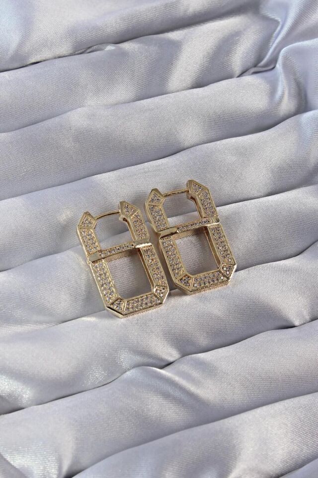 Xuping Kalın Halka Zirkon Taşlı VIP 14K GOLD Çelik Bileklik - 17CM+2CM AYARLANABİLİR