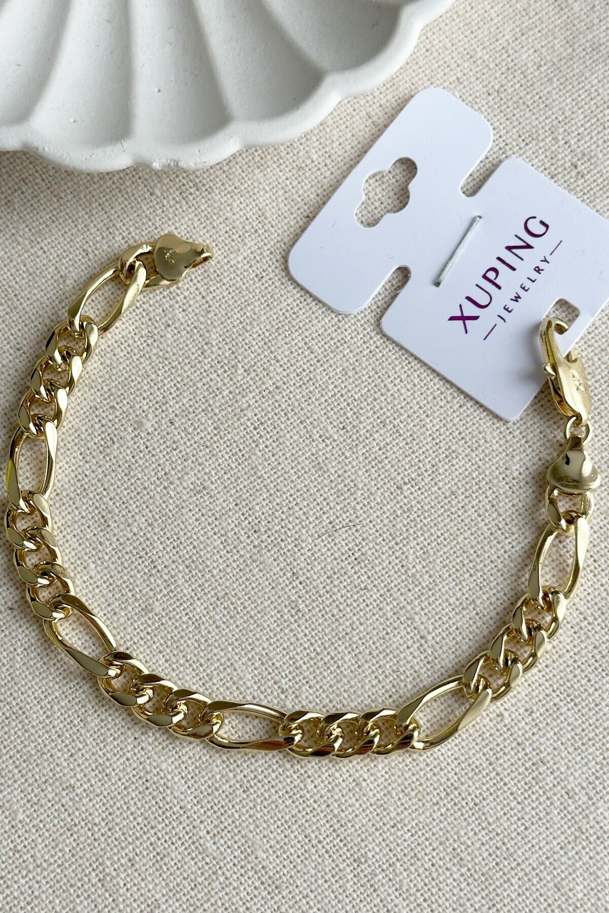 Caprea Xuping 14 K 18 cm Zincir Bileklik Kadın Altın Renkli Karamaz Bileklik