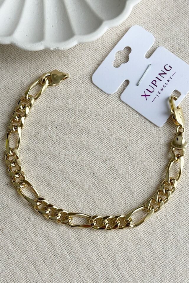 Caprea Xuping 14 K 18 cm Zincir Bileklik Kadın Altın Renkli Karamaz Bileklik