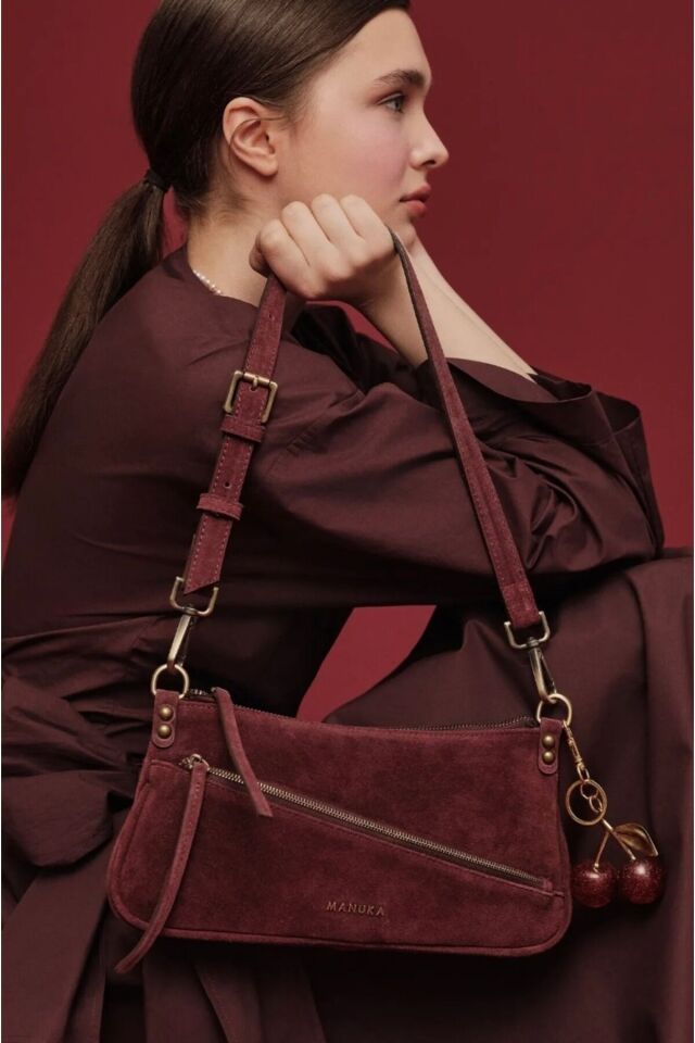 Kirazlı Çanta Charmı Veya Anahtarlık