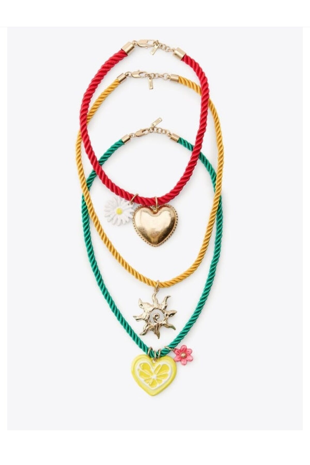 Zra Model Ipli Charm Kolye Kadın Çok Renkli