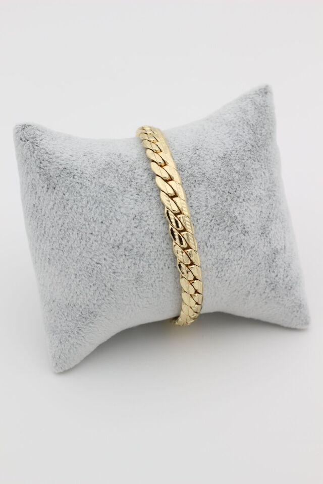 Stil Incisi/Xupıng Jewelry 14 Ayar Altın Kaplama Byikizkaya Model Bileklik