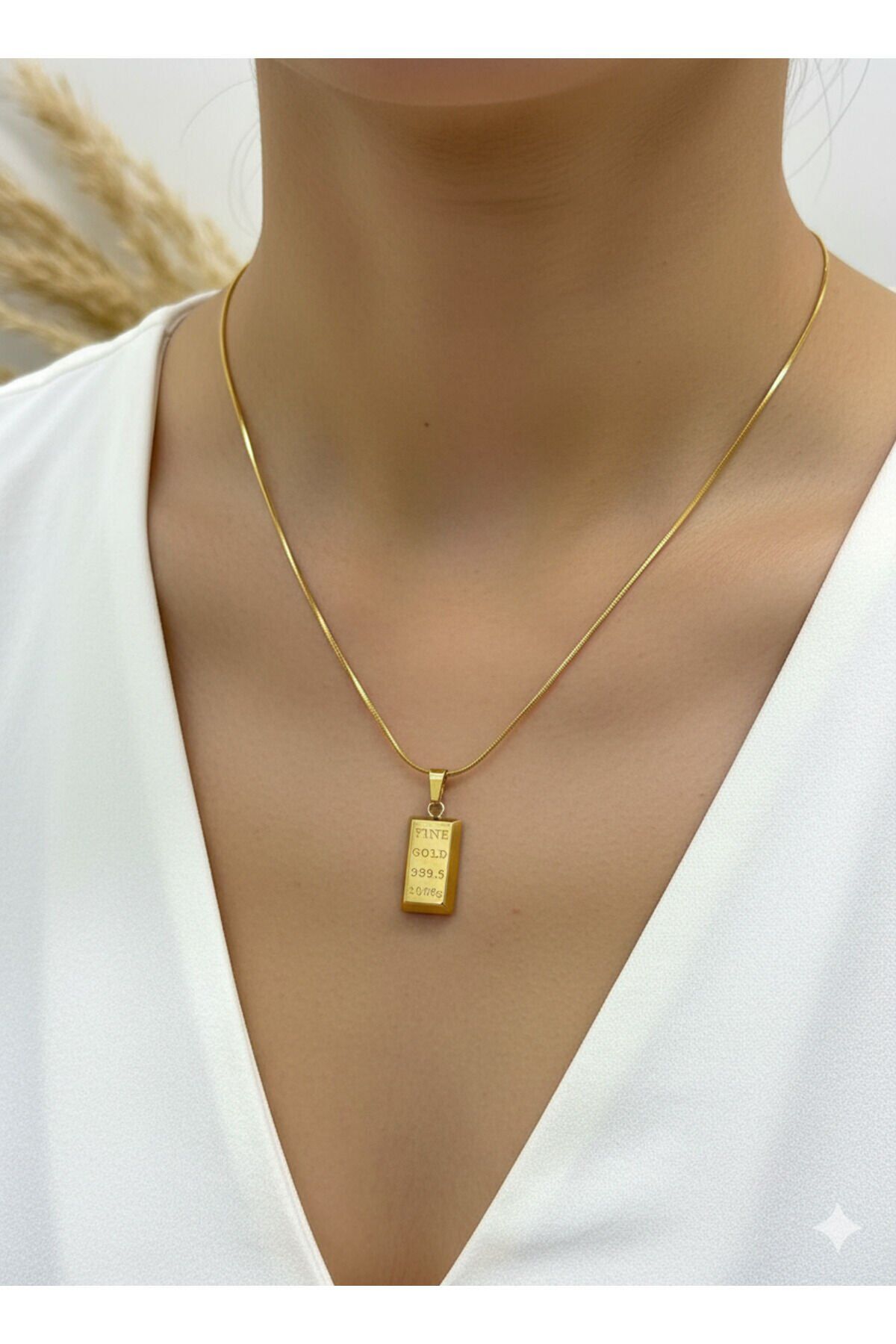 KÜLÇE KOLYE KARARMAZ 316L ÇELİK BÜYÜK BOY