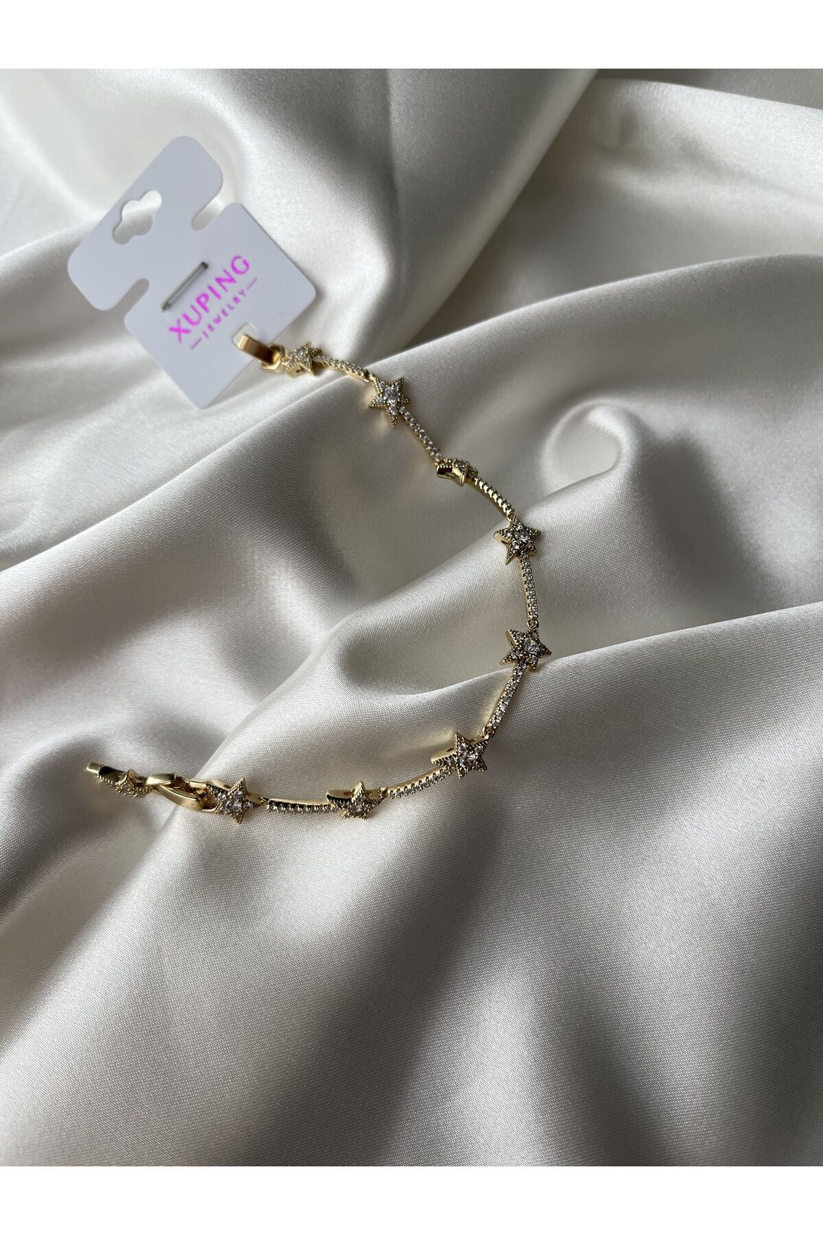 Marka Model 14K Vip Taşlı Yıldız Bileklik