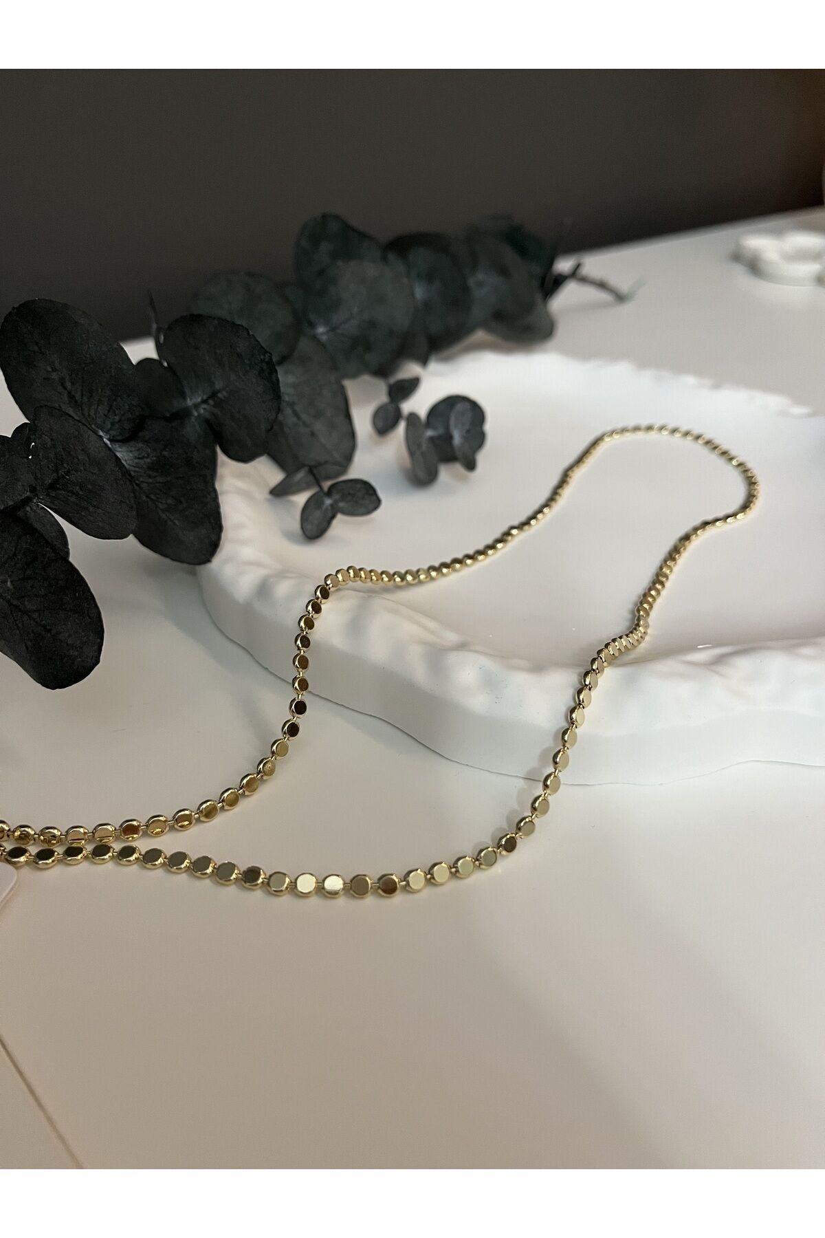 Kadın Gold Ezme Dorika Kolye