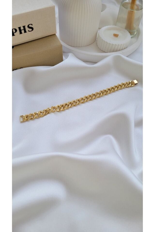 İkonik Gurmet Zincir Gold Bileklik