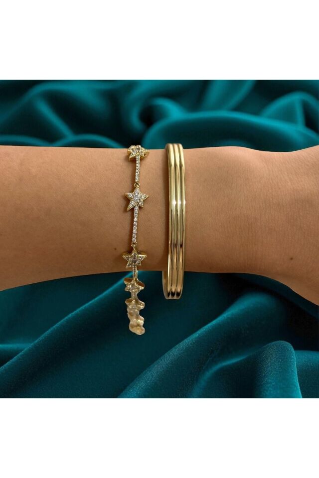 Xuping Gold Yıldız Taşlı Zarif Bileklik – Kadın Takı