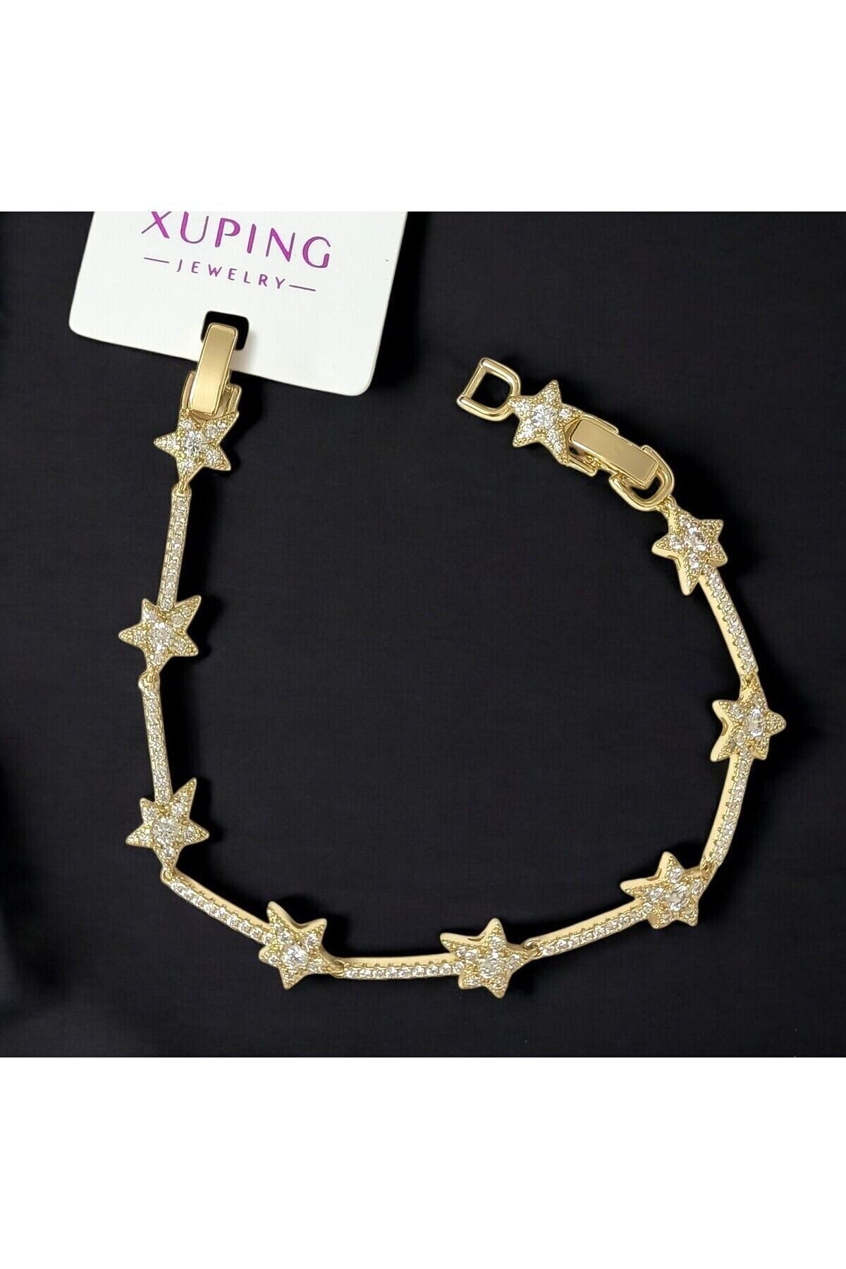 14K Yıldız Zirkon Taşlı Vip Lux Bileklik