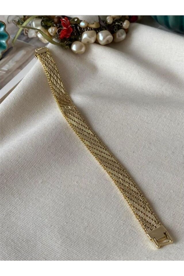 14K RENK İNCE HASIR ÖRME BİLEKLİK KALINLIK 8MM UZUNLUK 19CM