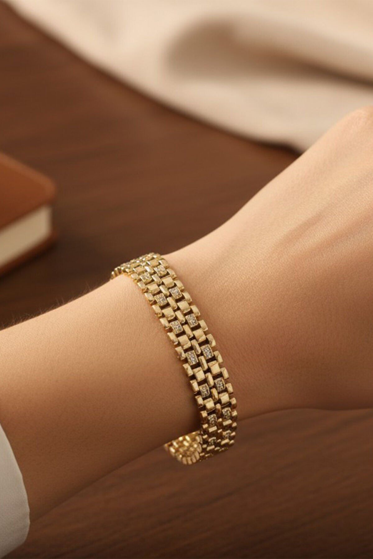 STİL İNCİSİ/XUPING JEWELRY HASIR MODEL ZİRKON TAŞLI BİLEKLİK