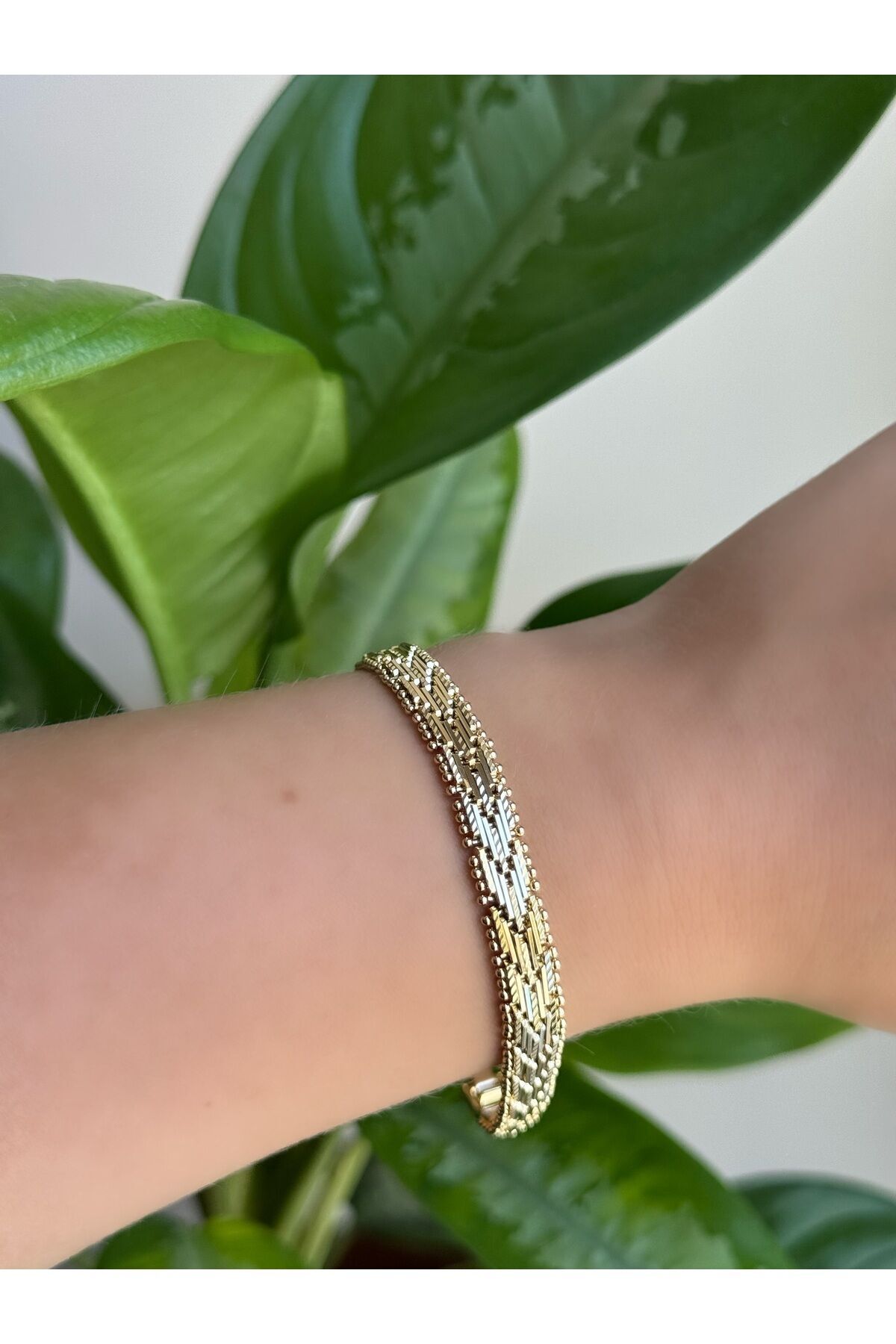 Xuping Kuyumcu Model Hasır İnce 14K Altın Kaplama Kararmaz VIP Bileklik