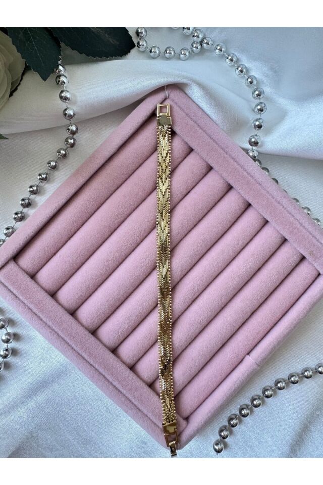 Xuping Kuyumcu Model Hasır İnce 14K Altın Kaplama Kararmaz VIP Bileklik