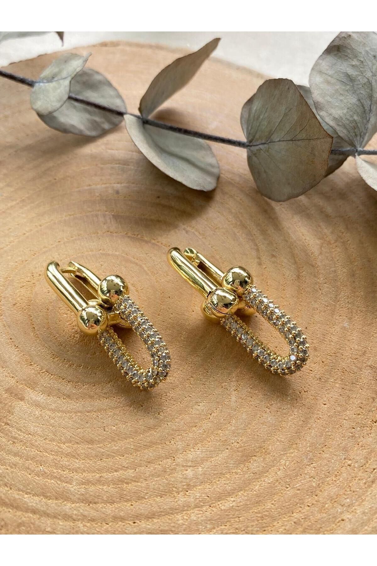 Tiff Model Çelik Zirkon Taşlı Küpe