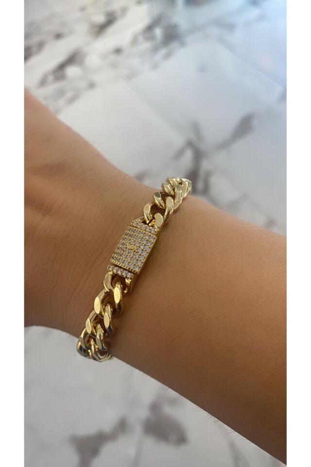 14K ALTIN KAPLAMA zirkon taşlı gurmet set bileklik kolye