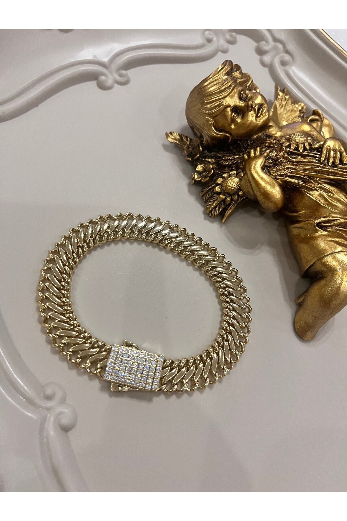 14K zirkon taşlı gurmet bileklik