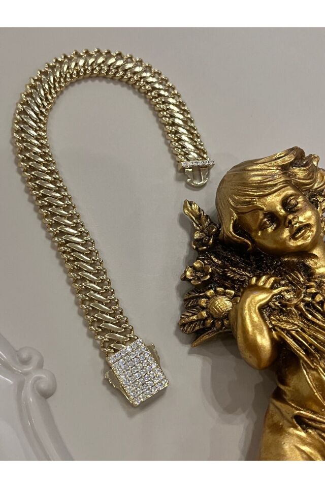 14K zirkon taşlı gurmet bileklik
