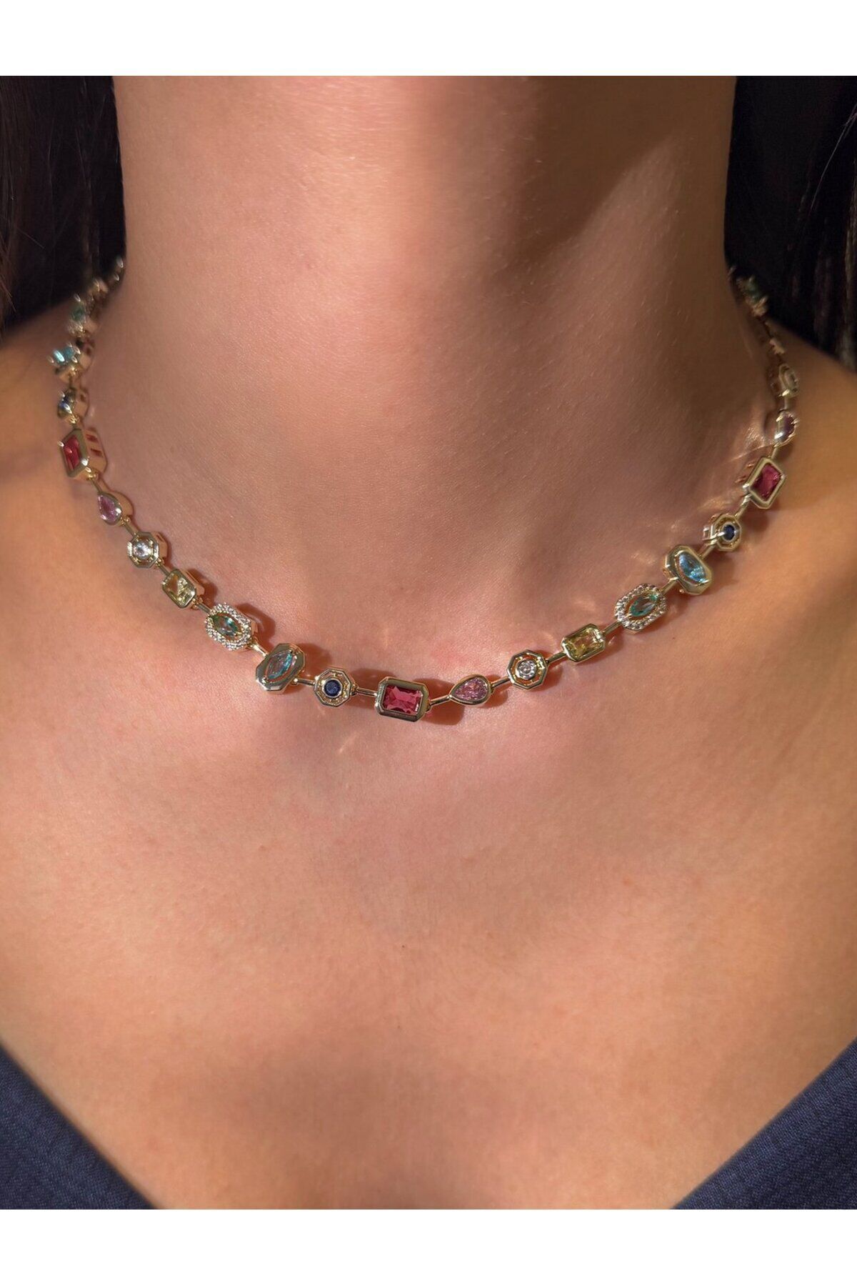 Renkli Taşlı Kolye