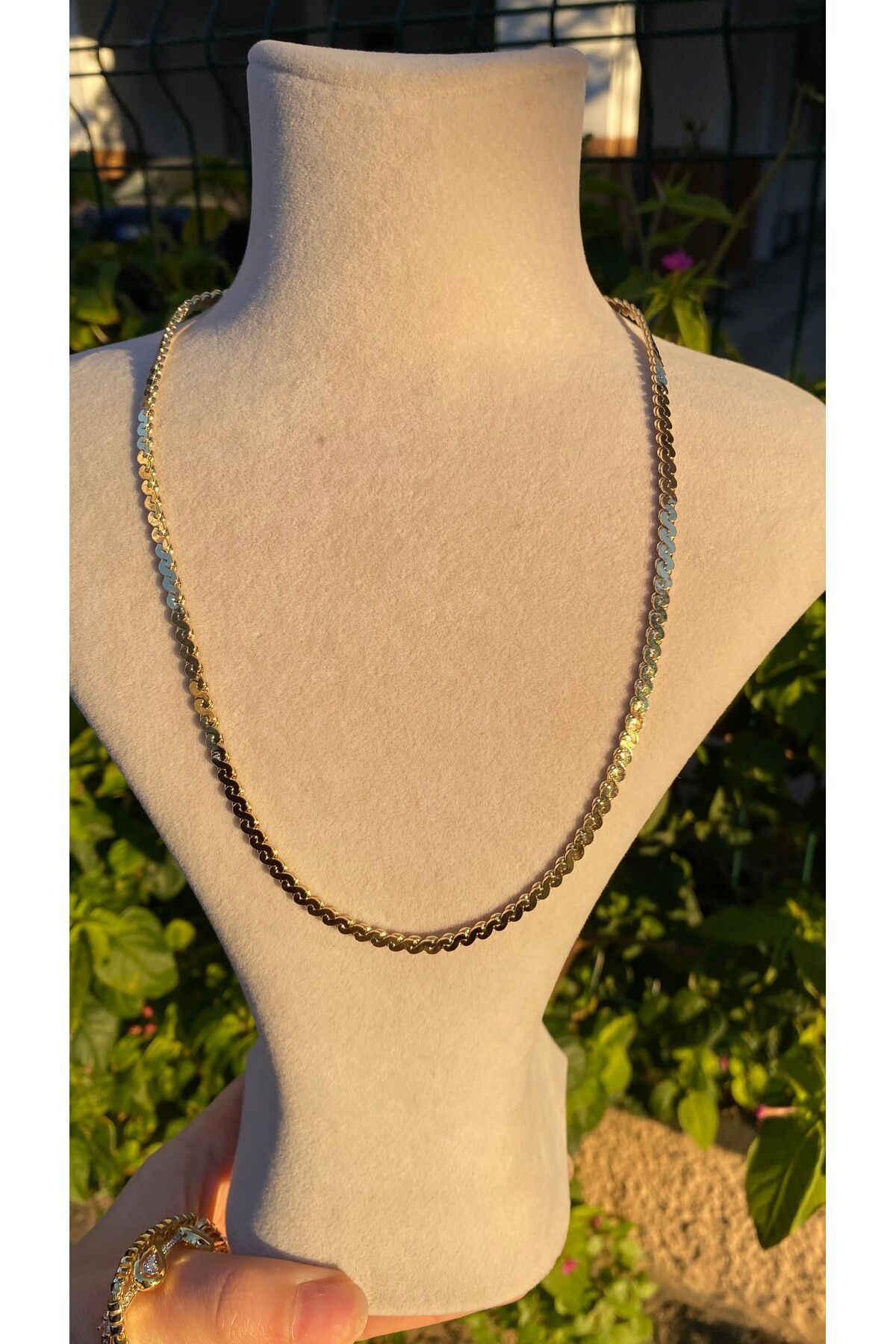 Xuping 14K Renk 50 cm Ezme Zincir