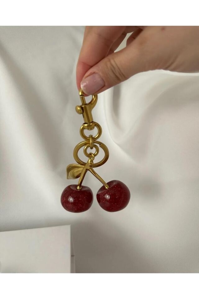 TACCA Kiraz/Chery Çanta Charmı, Özel Tasarım Çanta Aksesuarı ve Anahtarlık