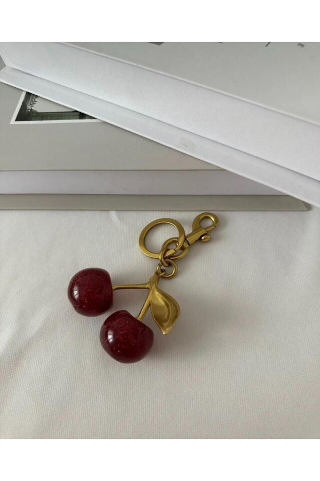 TACCA Kiraz/Chery Çanta Charmı, Özel Tasarım Çanta Aksesuarı ve Anahtarlık