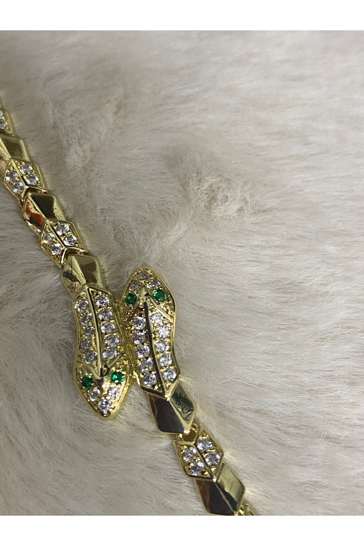 XUPİNG YEŞİL TAŞ SNAKE BİLEKLİK (18 cm + 2 cm uzatma eki )