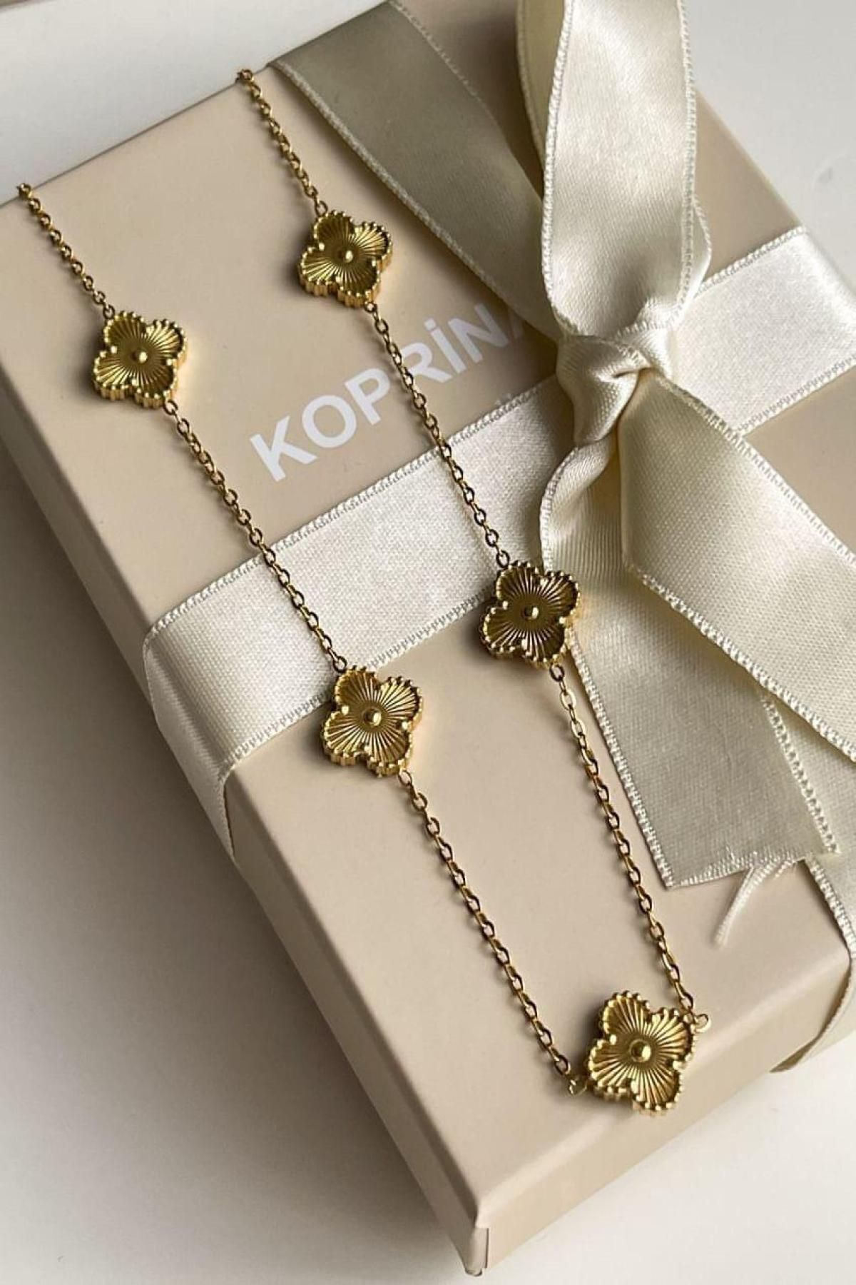 Çelik Gold One Cleef Kolye (50 CM)