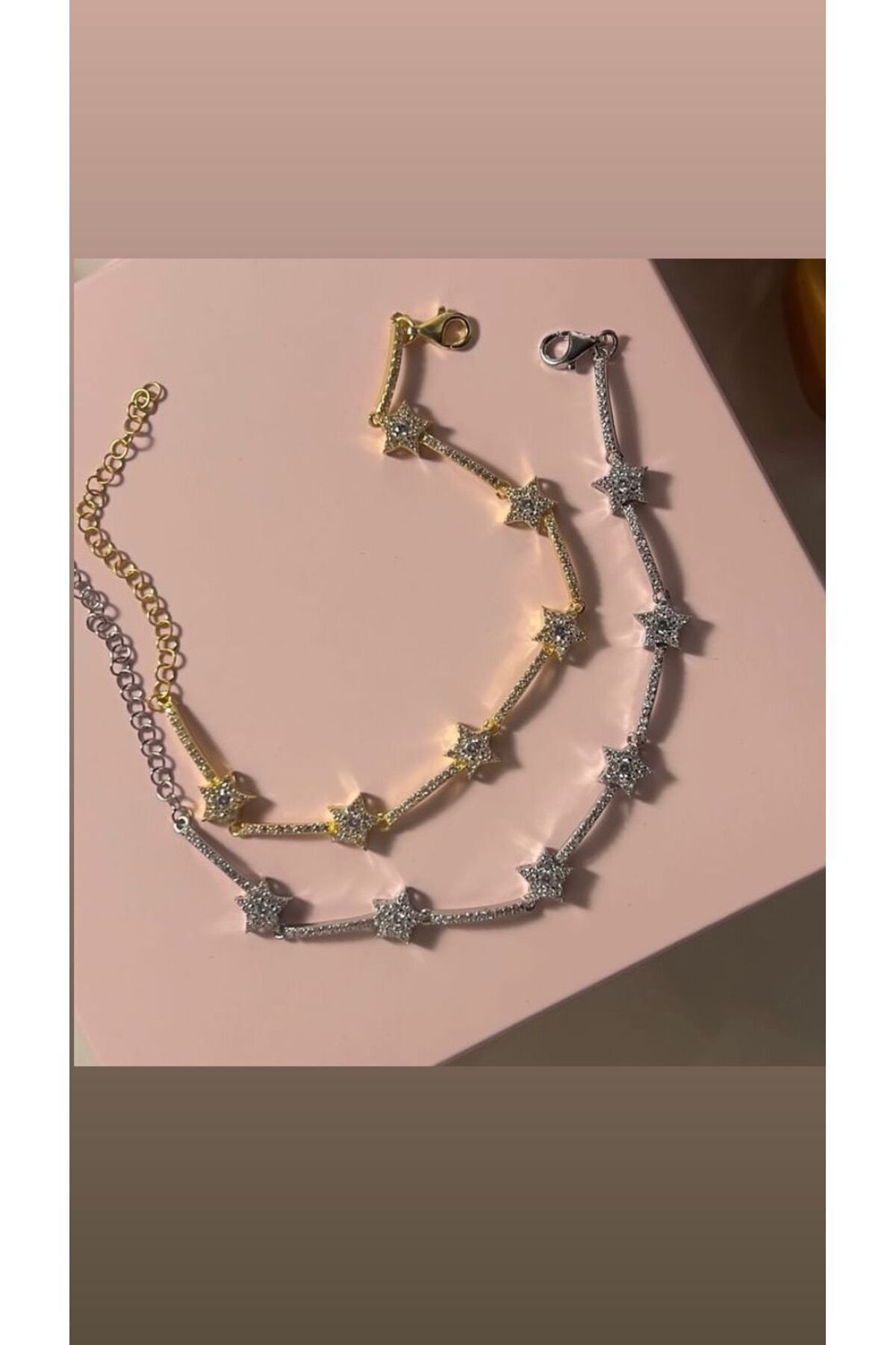 Gökyüzündeki Yıldız Bileklik Çelik Star Bileklik Seçeceğiniz 1 Adet Gönderilir gold renk