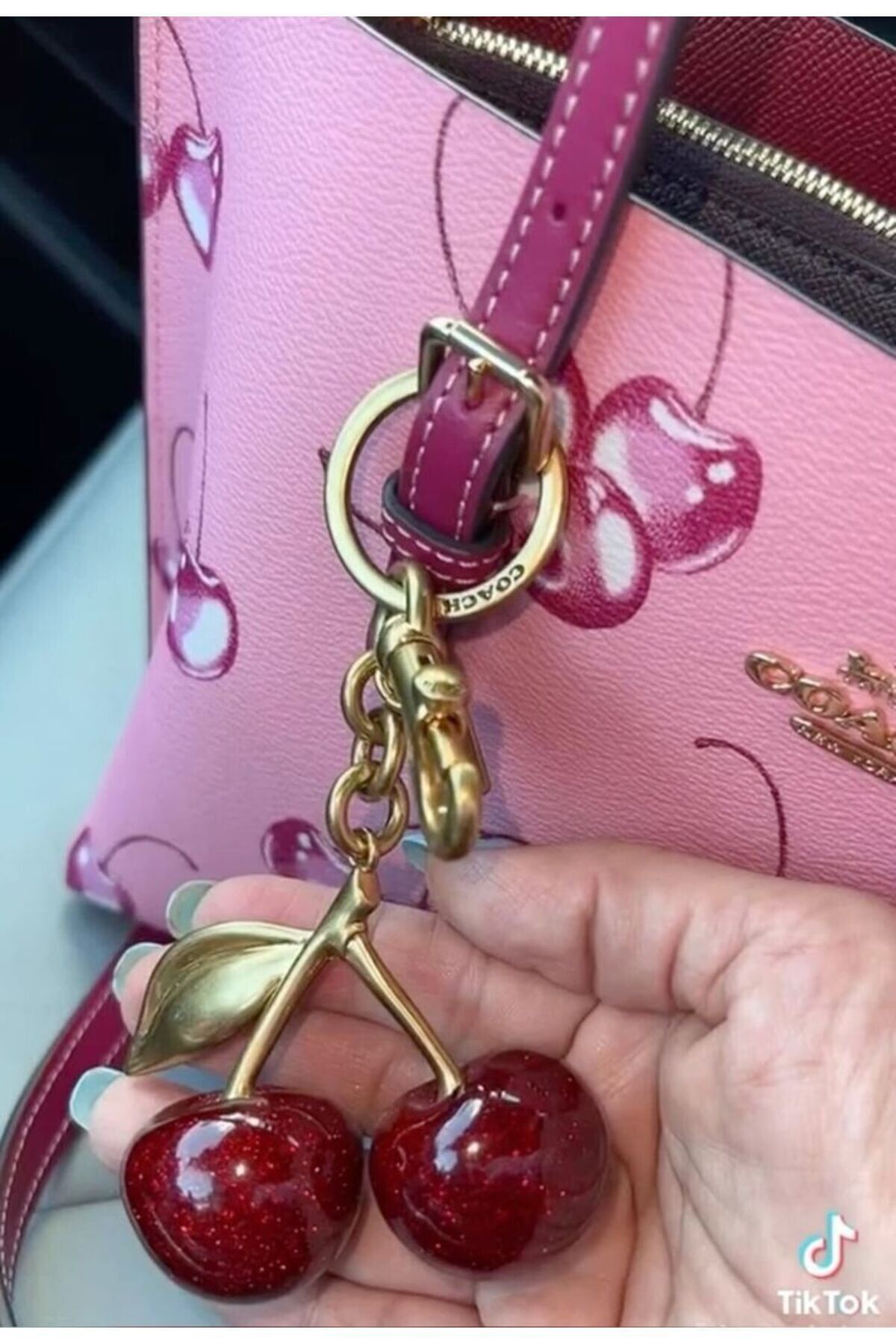 Simli Kiraz Çanta Aksesuarı & Charm