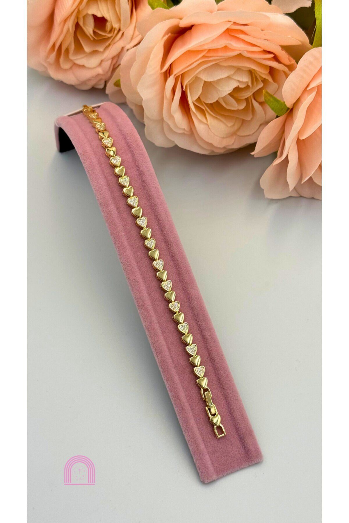 Xuping Zirkon Taş Mini Kalp Desenli Bileklik