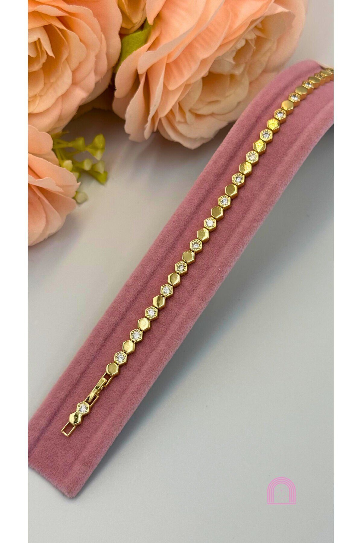 Çelik Zirkon Taşlı Silver Bileklik