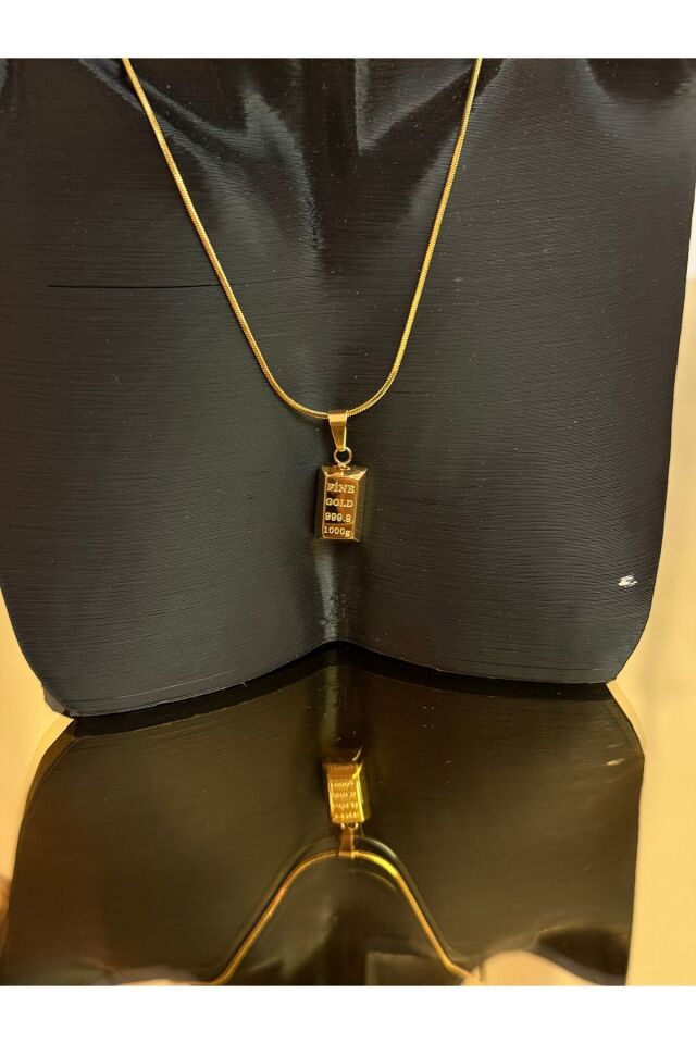 Gold Külçe Kolye
