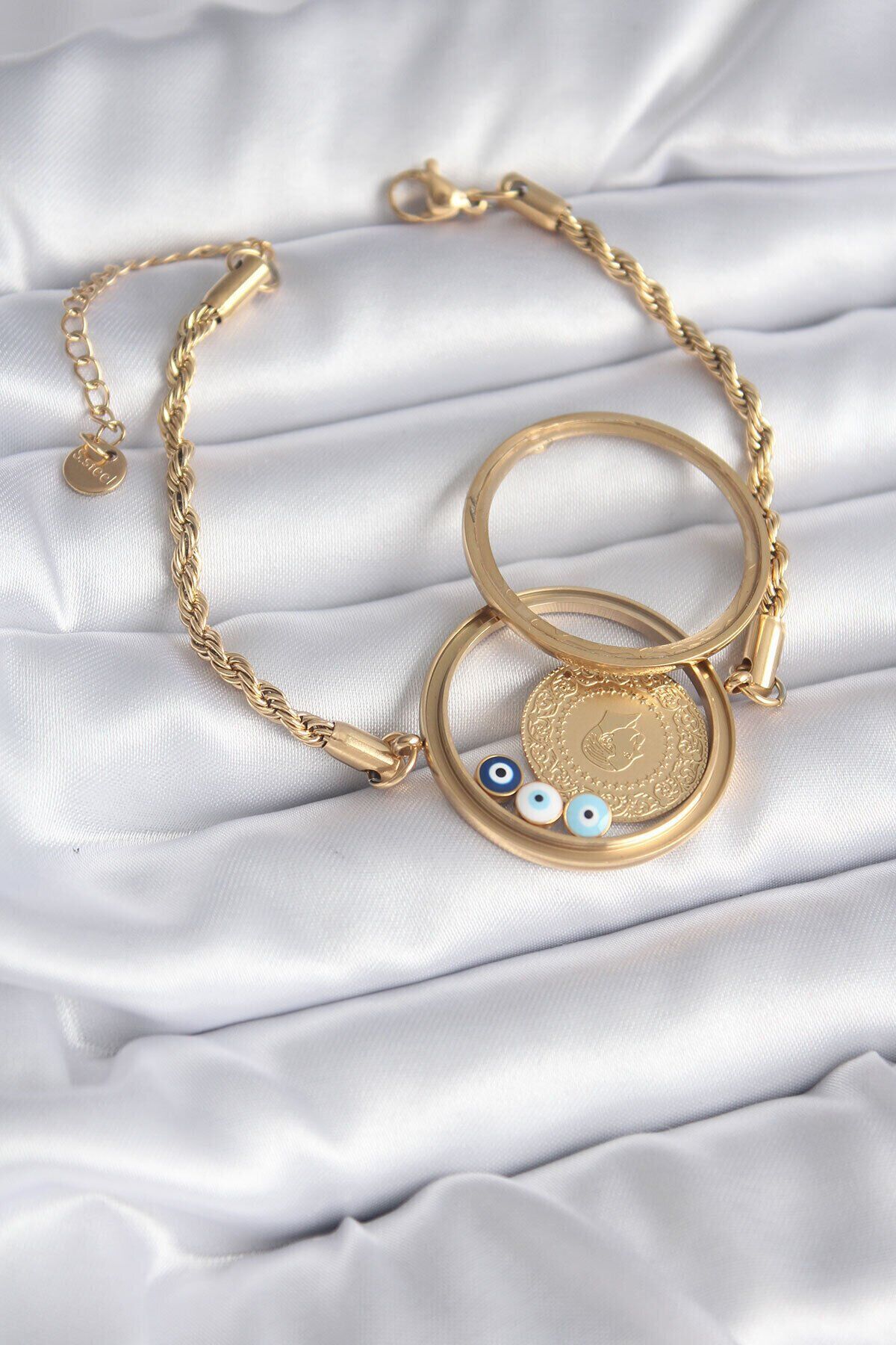 Yıldız Gold tasarım çelik bileklik