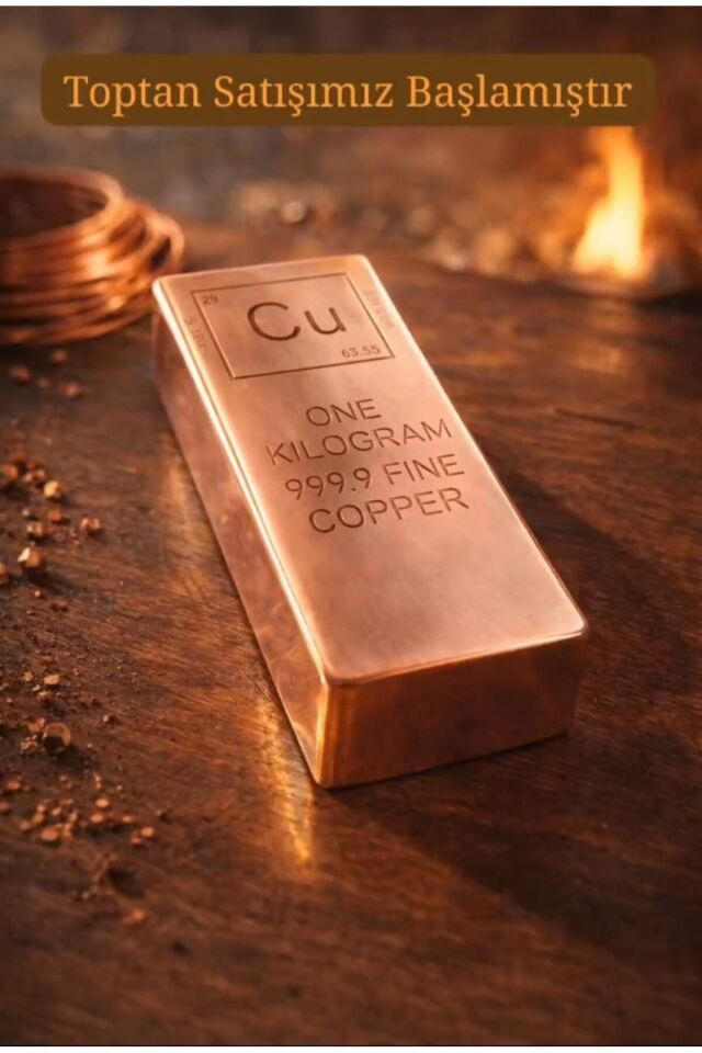 Kerem Gold Bijuteri Bakır külçe 99.99 SAF Bakır 1 kilo