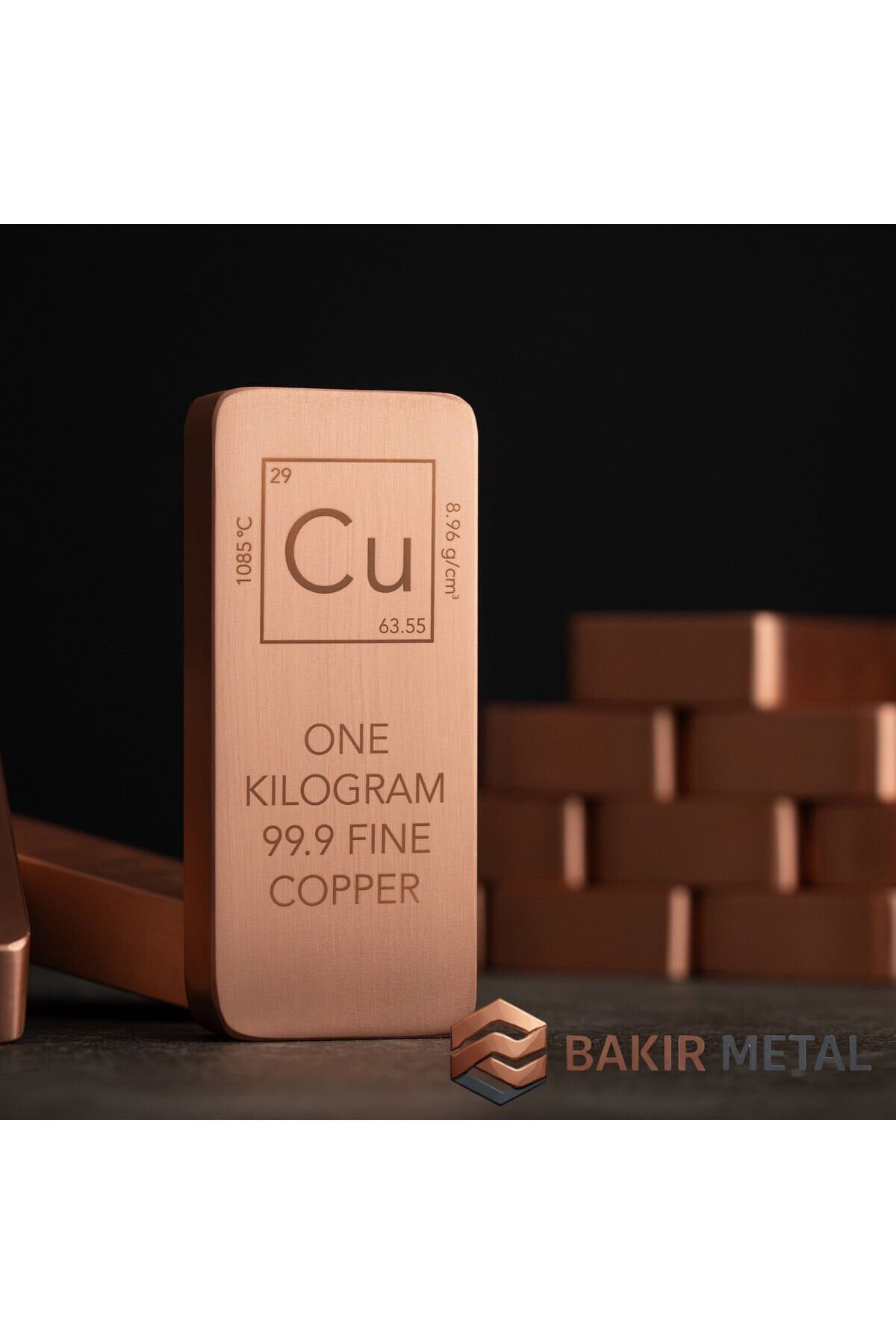 %99,9 Saf Bakır Koleksiyon Külçesi – 1 KG, Kalite Kontrol Sertifikalı