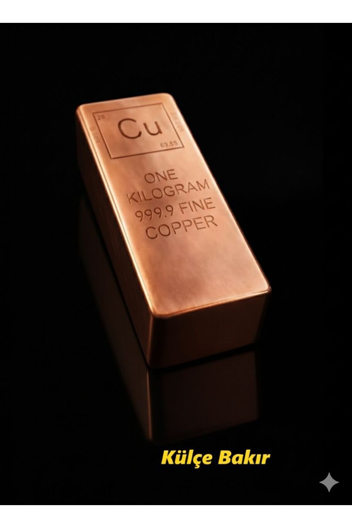 Bakır, Külçe Bakır, 1 KG Copper (Cu) 999,9 Külçe Bakır