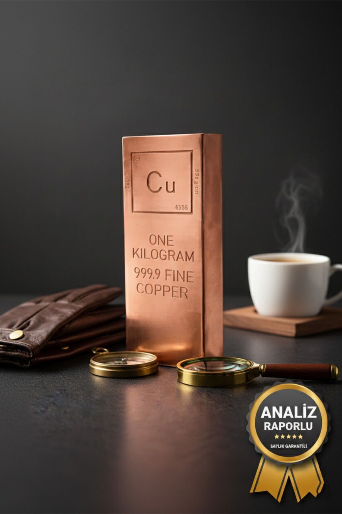 %99,99 Saf Bakır Külçe 1 KG Rafine Yatırımlık Bakır Blok Yüksek Saflık Değerli Metal