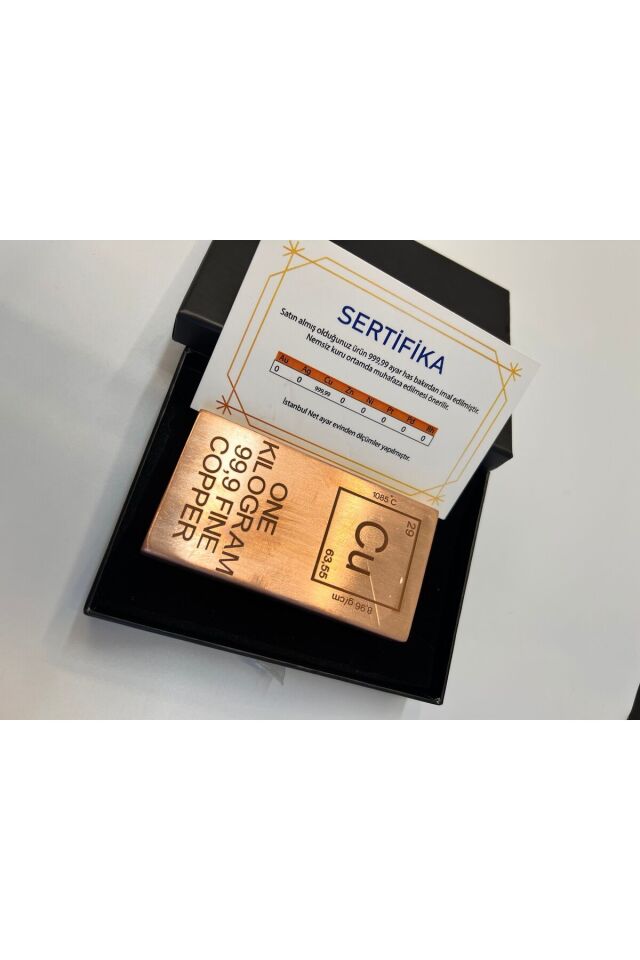 BAKIR KÜLÇE 999.99 Saf Bakır Külçe 1 Kg