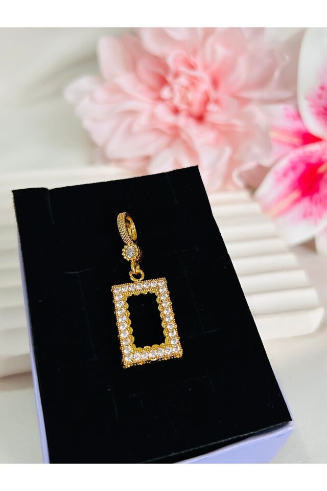 Sevgililer Günü Hediyesi Külçe Bileklik Gram Altın uyumlu Çerçeve Kolye Ucu Kız Arkadaşa Eşe Hediye