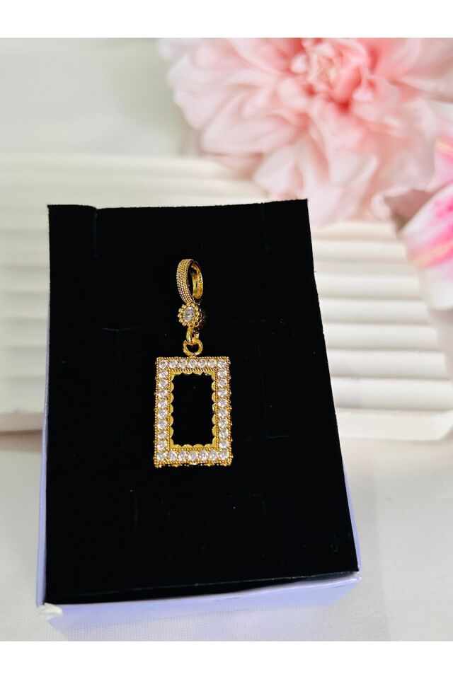 Sevgililer Günü Hediyesi Külçe Bileklik Gram Altın uyumlu Çerçeve Kolye Ucu Kız Arkadaşa Eşe Hediye