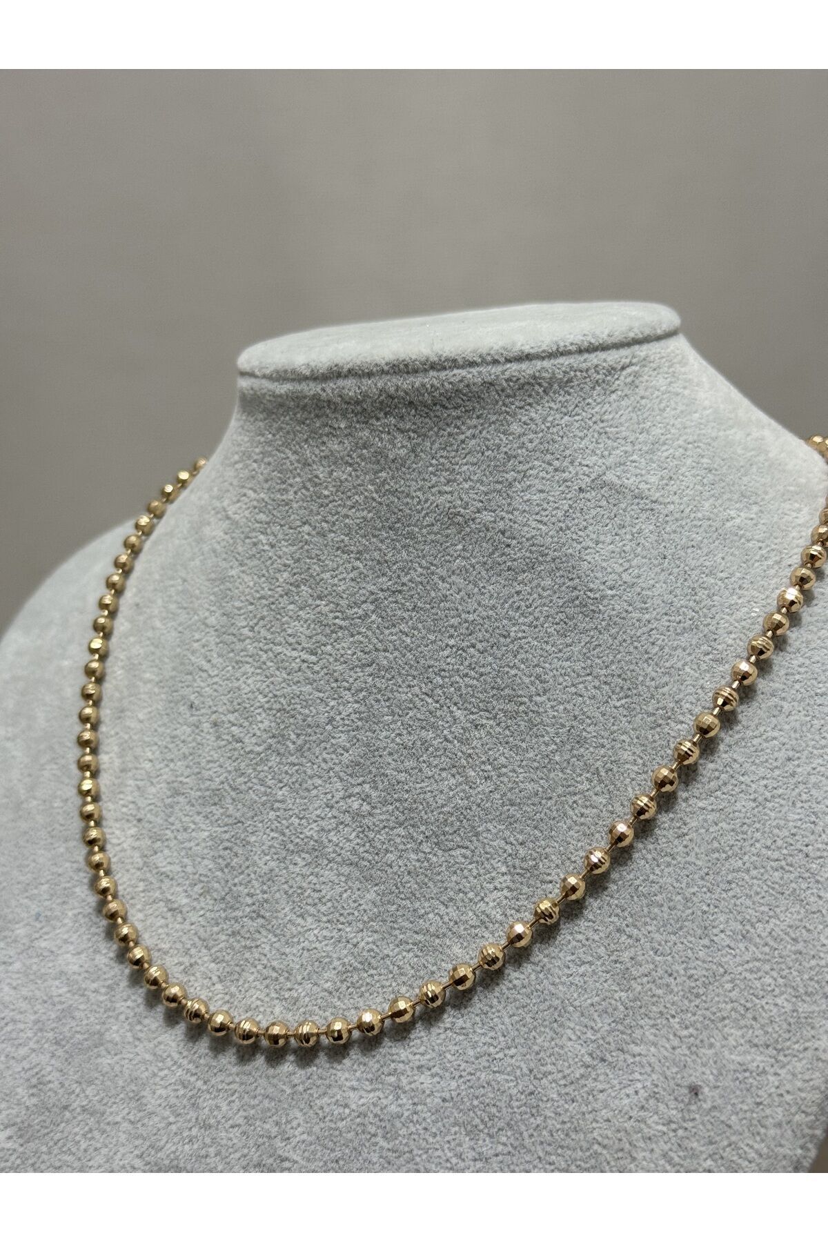 Külçe Altın Model Kararmaz Çelik Kolye – Gold Renk Paslanmaz