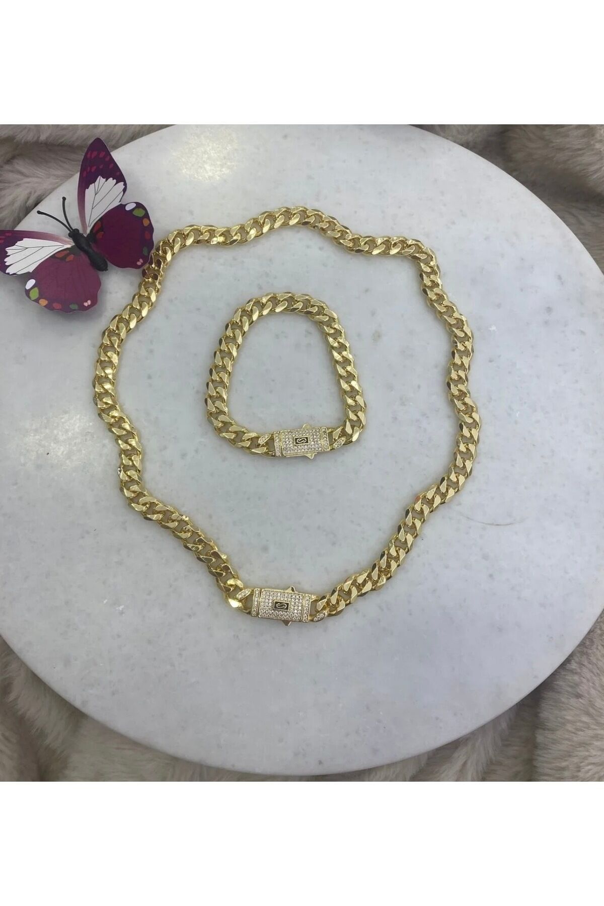 XUPING GURMET GOLD 14k kaplama set kolye bileklik