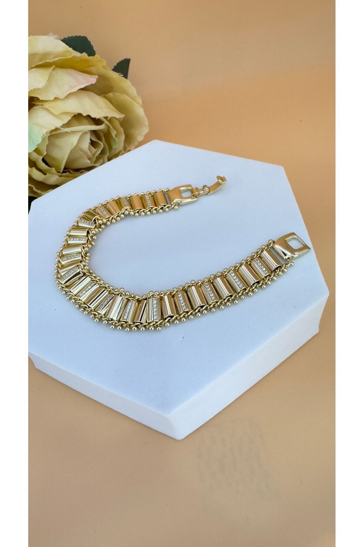 Taş Detaylı Gold Xuping Bileklik