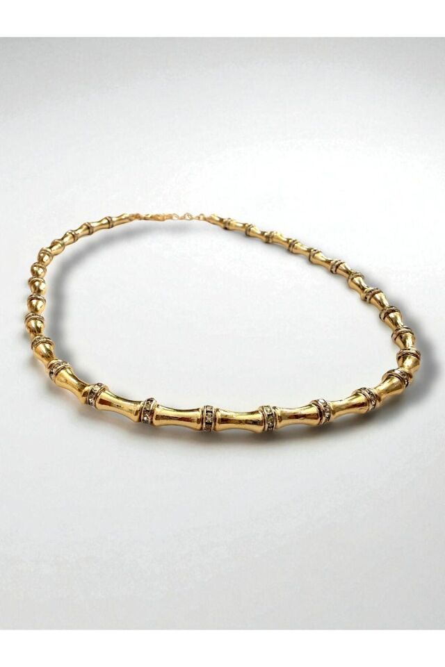 monaco model ikonik kilitli gurmet kolye 14K altın kaplama