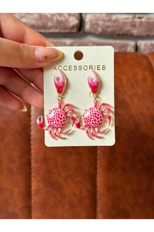 Lila Taşlı Kadın Küpe