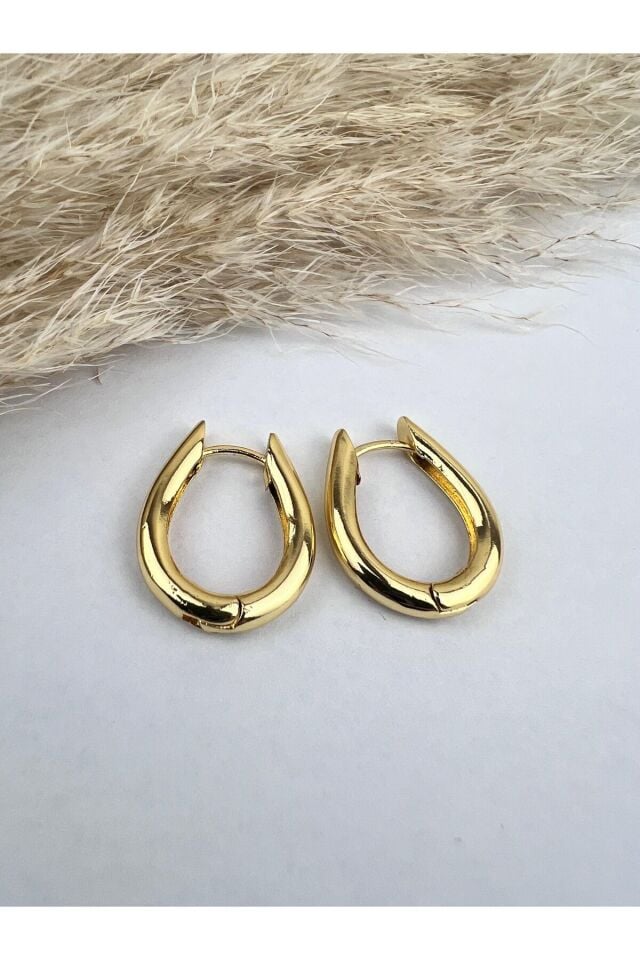 Oval Halka Gold küpe