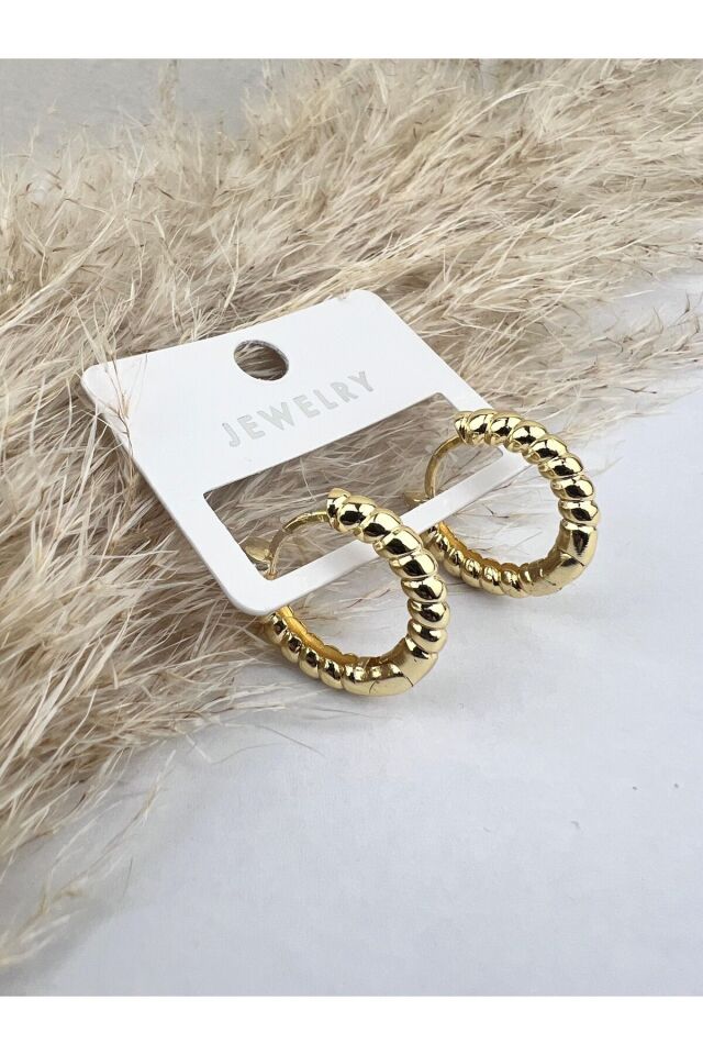 Burma Model Kadın Küpe Gold